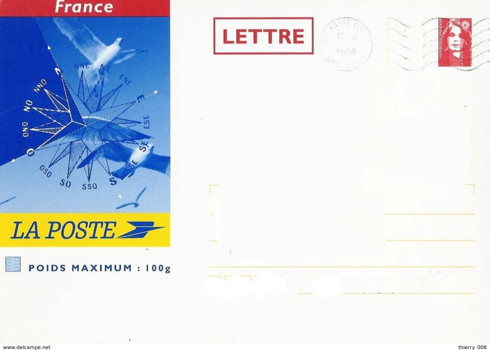 642  PAP  Prêt à Poster  Enveloppe  100g  Cartonnée Destination France  Marianne Briat - Prêts-à-poster:  Autres (1995-...)