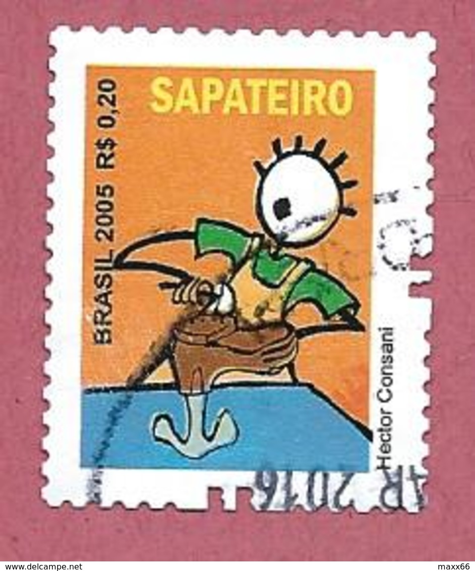 BRASILE USATO - 2005 - Sapateiro - Professioni - 0,20 R$ - M. BR 3437C - Used Stamps