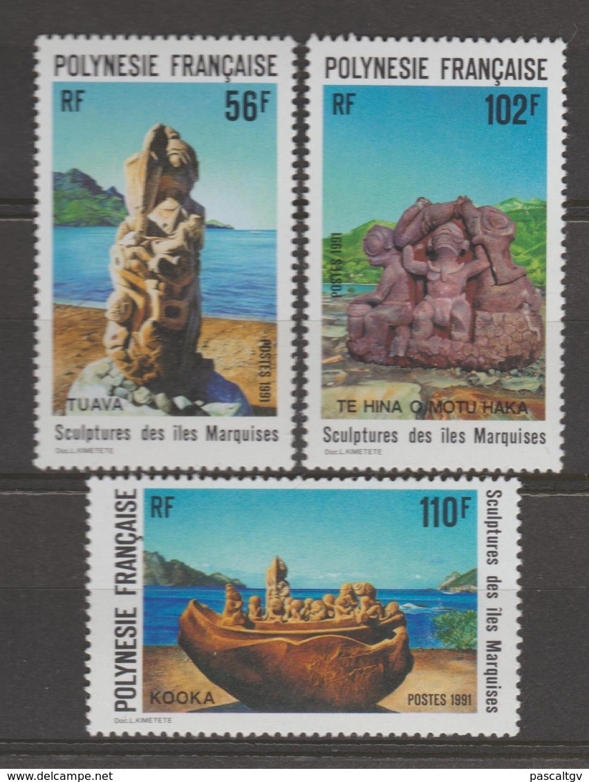 PMo - Polynésie Française, N°386/387/388** (cote7.75) - Unused Stamps