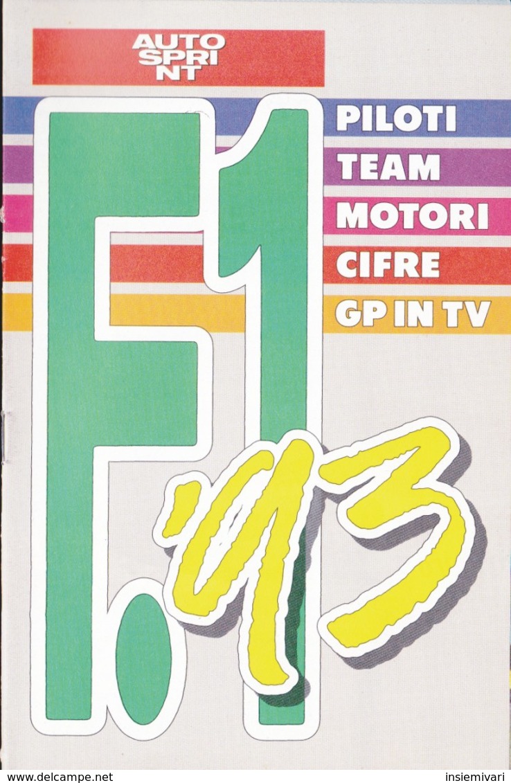 Autosprint 10 1993 Allegato Pocket:F1 '93. - Automobile - F1