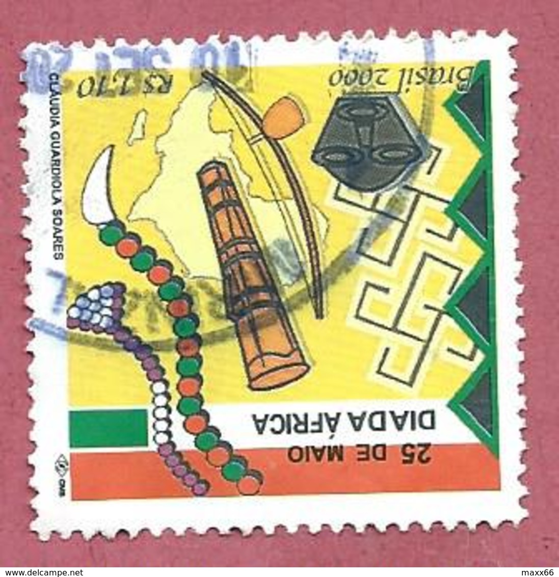 BRASILE USATO - 2000 - DIA DA AFRICA - Africa's Day - 1,10 R$ - M. BR 3033 - Usati