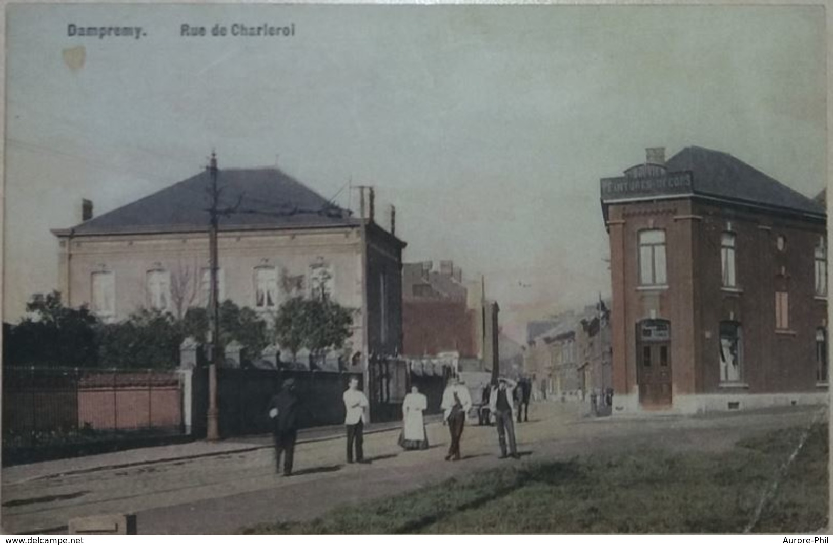 Dampremy Rue De Charleroi Avec Attelage (coin Inf. Droit Légèrement Plié) - Chapelle-lez-Herlaimont