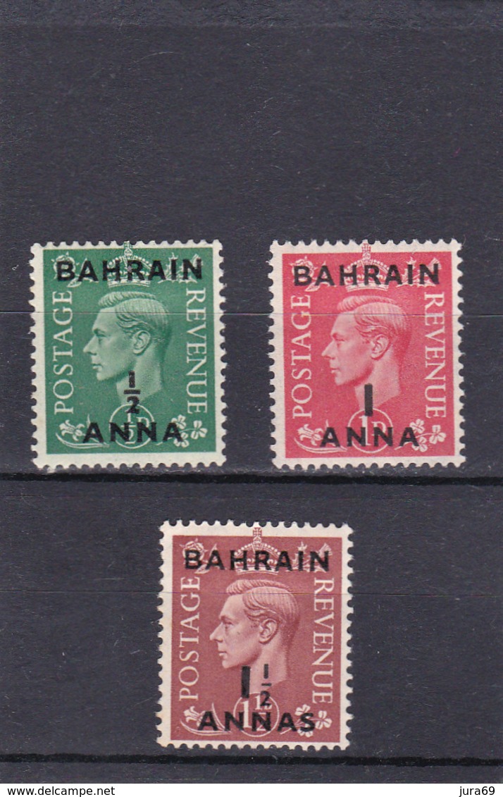 Bahrain Oblitéré  1948-49   N° 47/49    Timbre De Grande Bretagne (George VI) Surchargé - Bahrain (1965-...)
