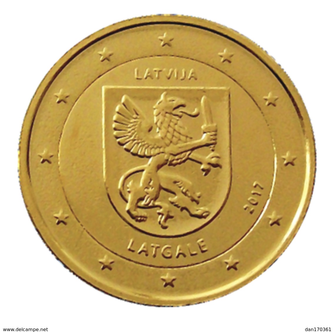 LETTONIE 2017 - 2 EUROS COMMEMORATIVE - LATGALE -  PLAQUE OR - Latvia