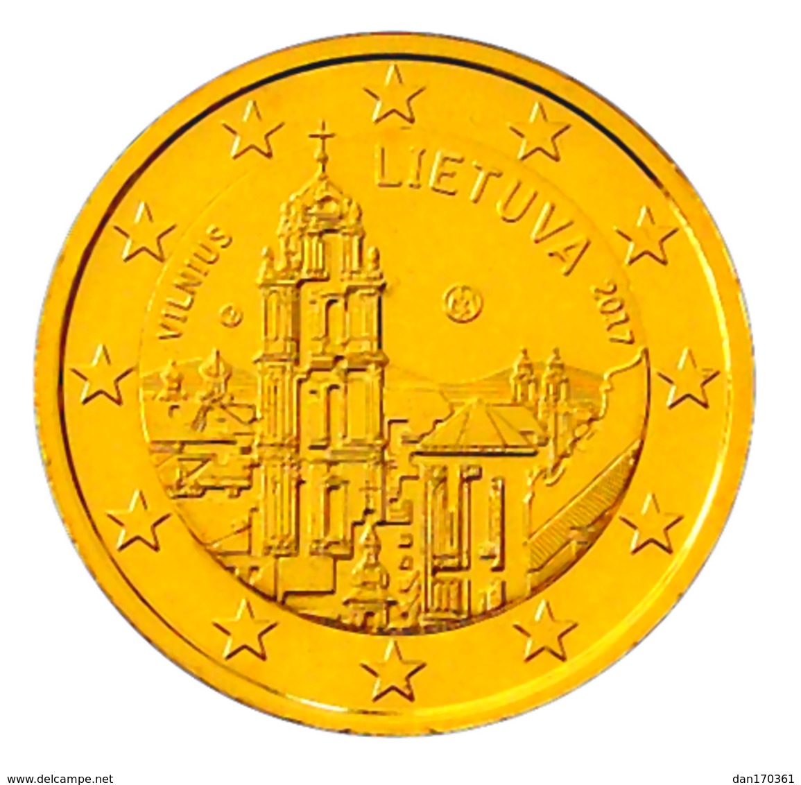 LITUANIE 2017 - 2 EUROS COMMEMORATIVE - VILNIUS -  PLAQUE OR - Lituanie