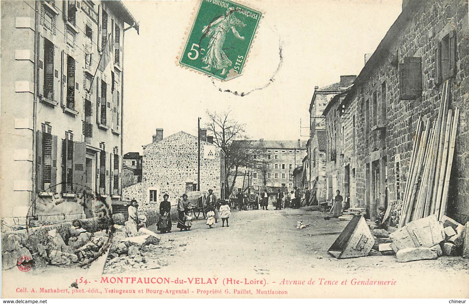 MONTFAUCON DU VELAY AVENUE DE TENCE ET GENDARMERIE - Montfaucon En Velay