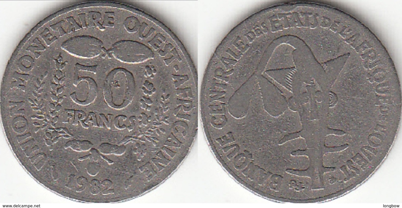Repubblica Centro Africana 50 CAF Francs  1982 FAO KM#6 - Used - East Africa & Uganda Protectorates