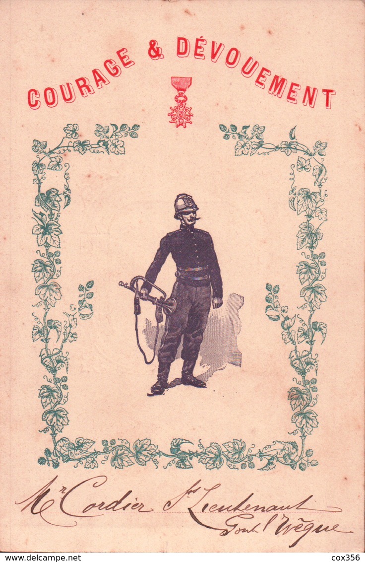 MENU De La Subdivision Des SAPEURS POMPIERS De TROUVILLE à La CHAUMIÈRE NORMANDE 1905 - Menus