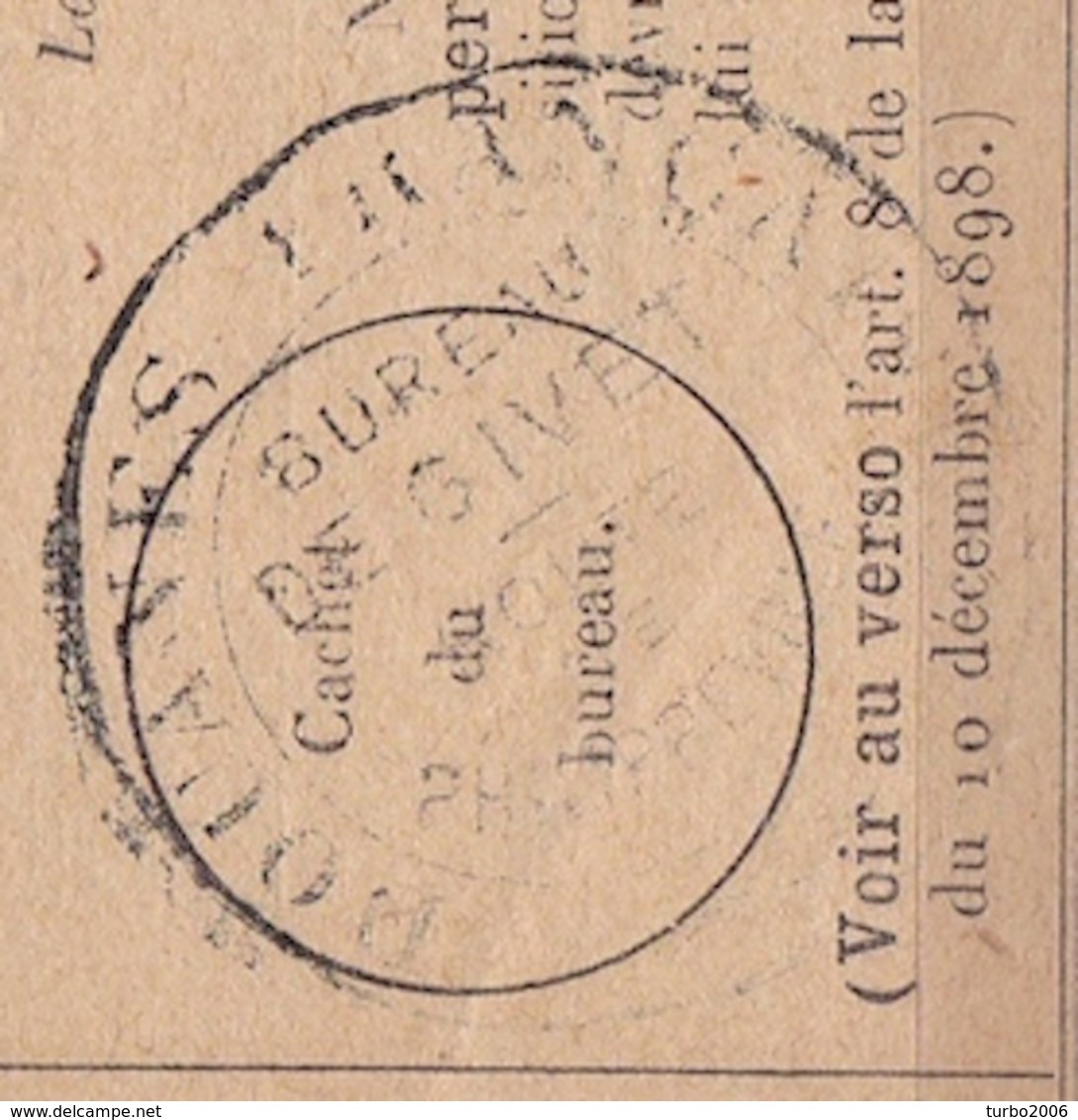 1902 Description Du Vélocipede / Customs Bike Registration Label From Douanes Francaise Bureau Givet - Historische Documenten