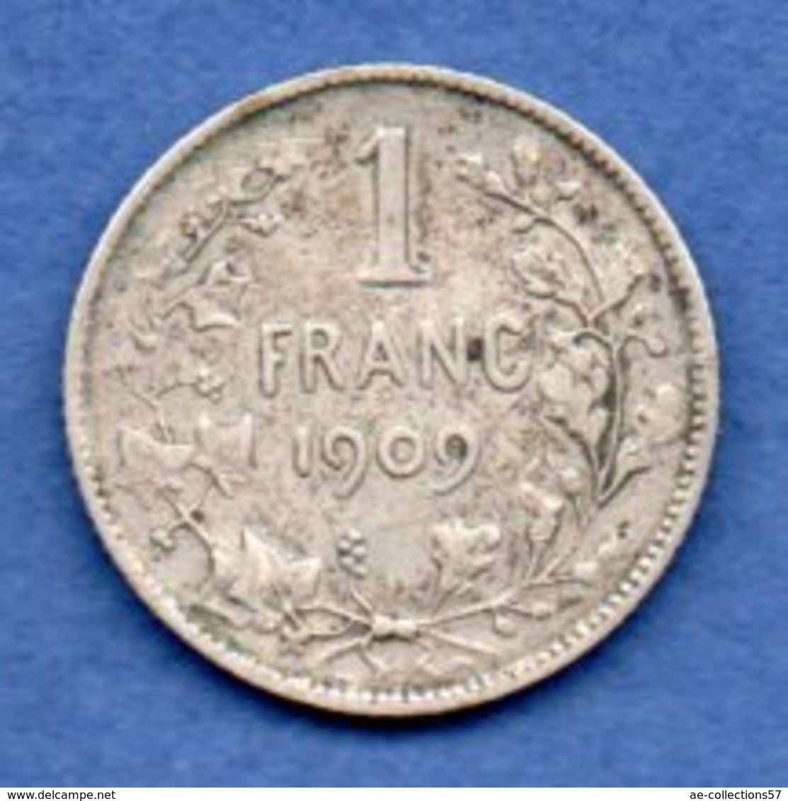Belgique -   1 Franc 1909-  Km #  56.1 -    état  TTB -- - 1 Franc