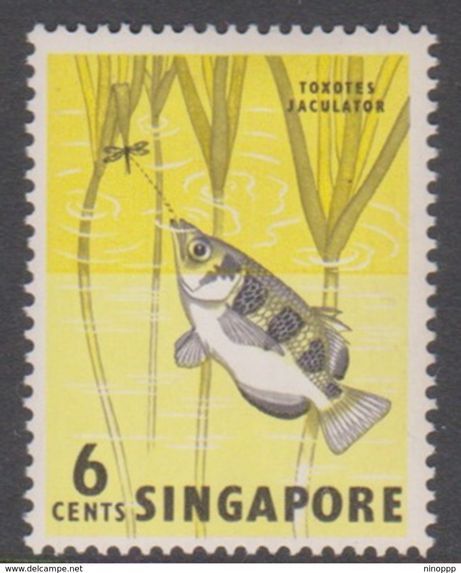 Singapore 70 1962-66 Definitives,6c Archer Fish, Mint Hinged - Singapore (1959-...)