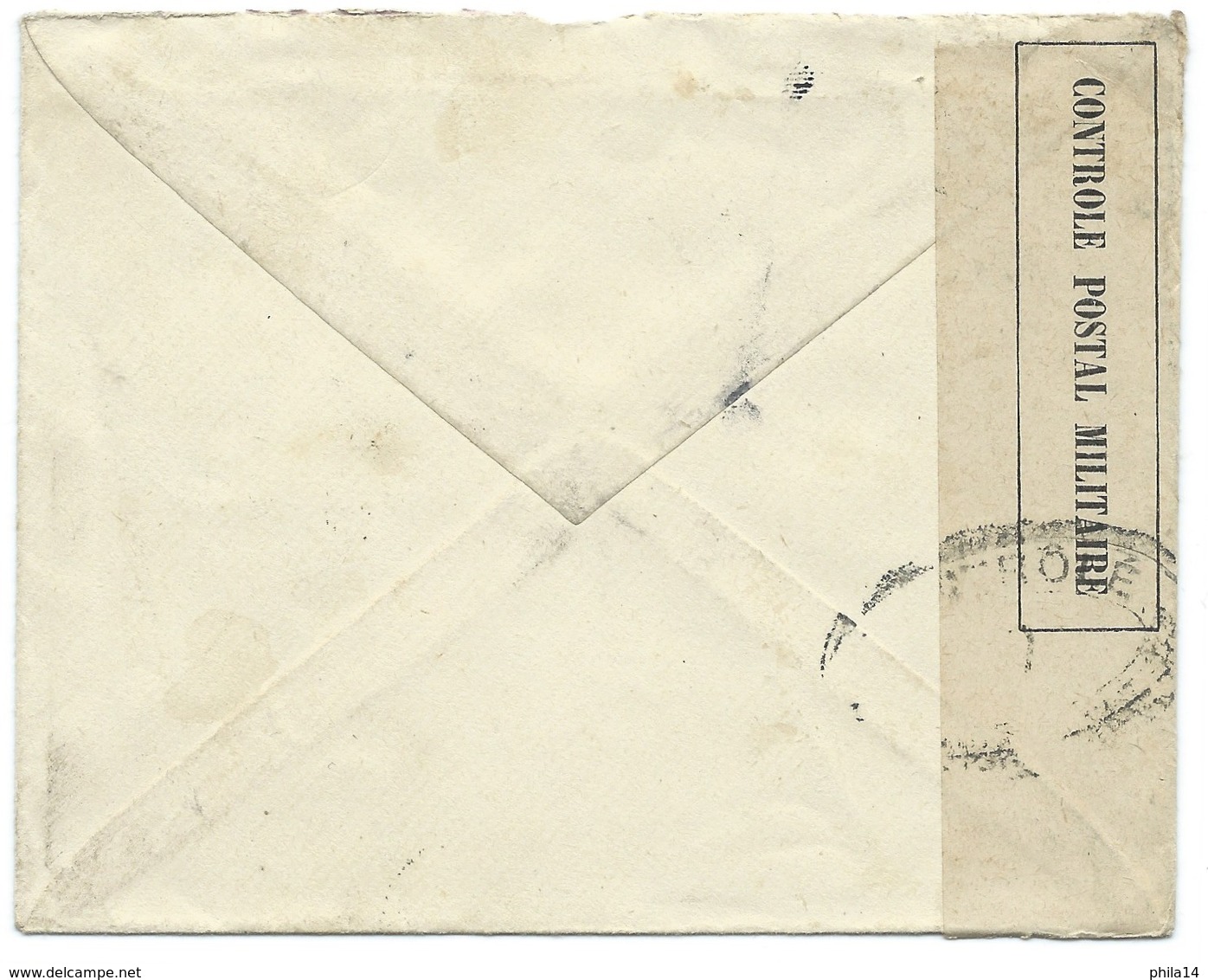 ENVELOPPE TRESOR ET POSTES 1918 / CONTROLE POSTAL MILITAIRE / FRANCHISE MILITAIRE - Guerre De 1914-18