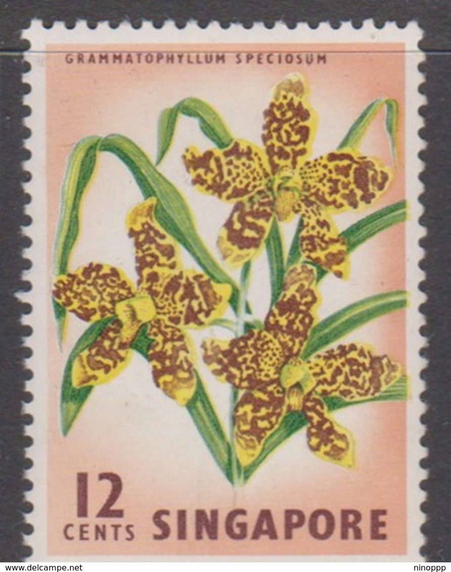 Singapore 73 1962-66 Definitives,12c Grammatophillum Orchid, Mint Never Hinged - Singapore (1959-...)