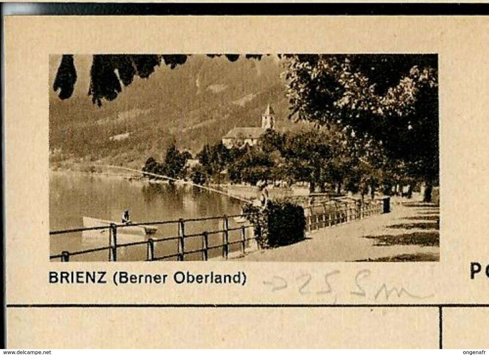 Carte Illustré Neuve N° 182 - 083 F - BRIENZ (Berner Oberland) (écriture: 25,5 Mm)    (Zumstein 2009) - Entiers Postaux