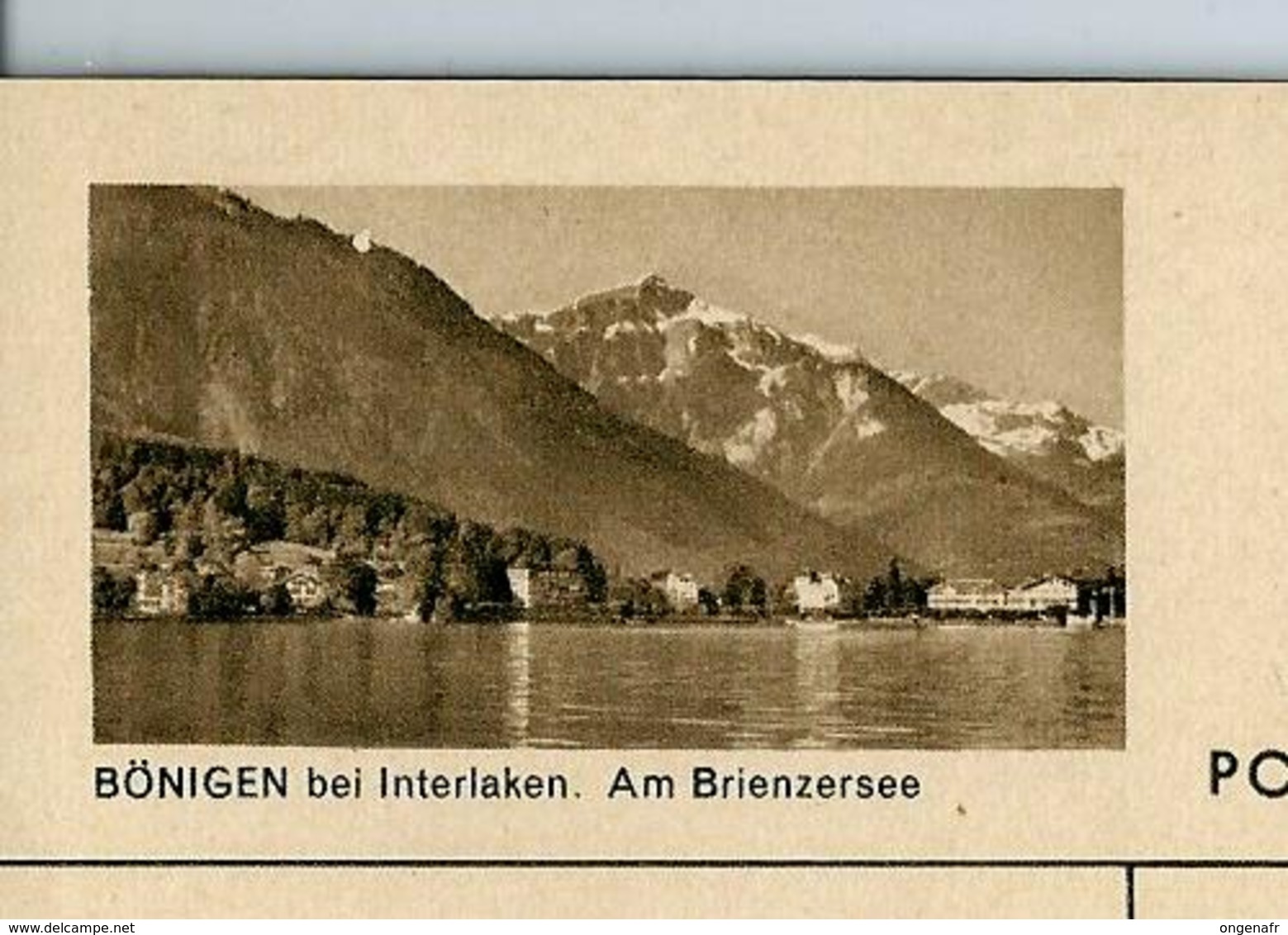 Carte Illustré Neuve N° 182 - 081 F - BÖNIGEN Bei Interlaken. Am Brienzersee   (Zumstein 2009) - Entiers Postaux