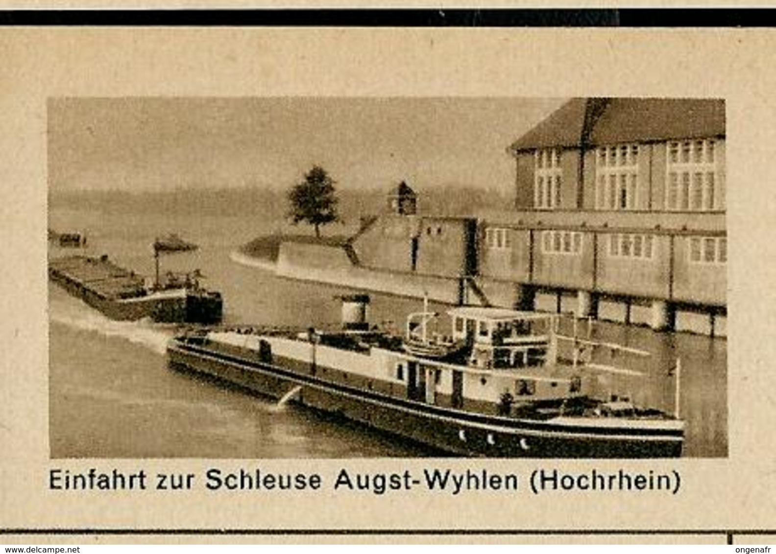 Carte Illustré Neuve N° 182 - 0117 F - Einfahrt Zur Scleuse Augst-Wyhlen (Hochrhein)   (Zumstein 2009) - Entiers Postaux