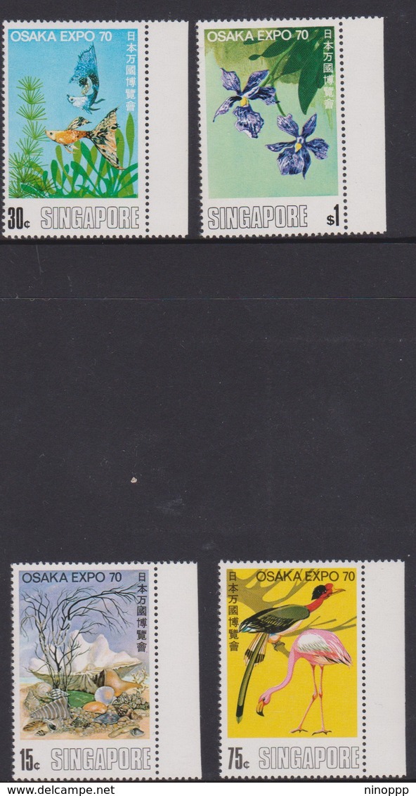 Singapore 132-135 1970 Osaka Expo 70, Mint Never Hinged - Singapore (1959-...)