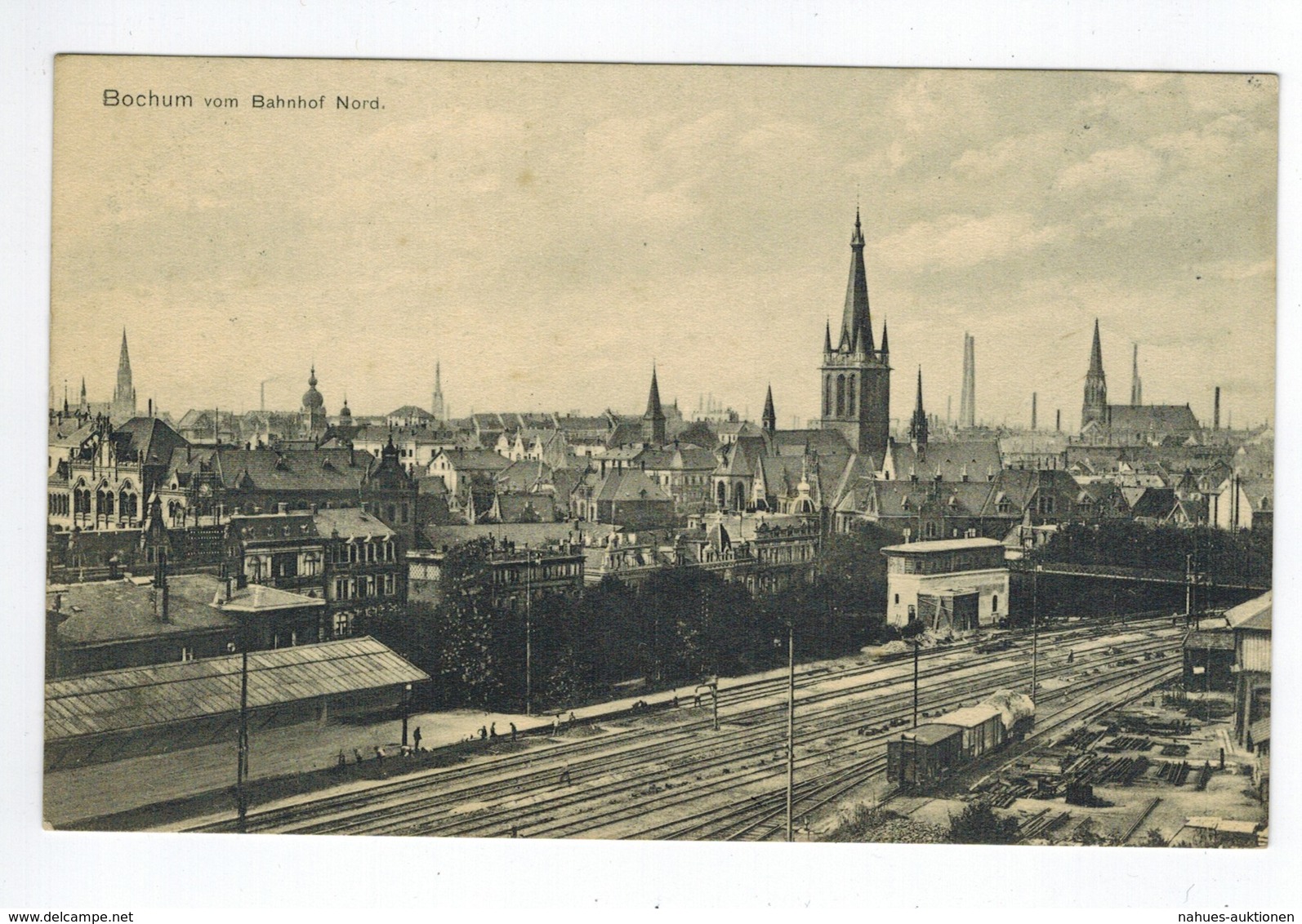 Ansichtskarten Bochum Topographie Deutschland Bahnhof Gelaufen 1910 - Sonstige & Ohne Zuordnung