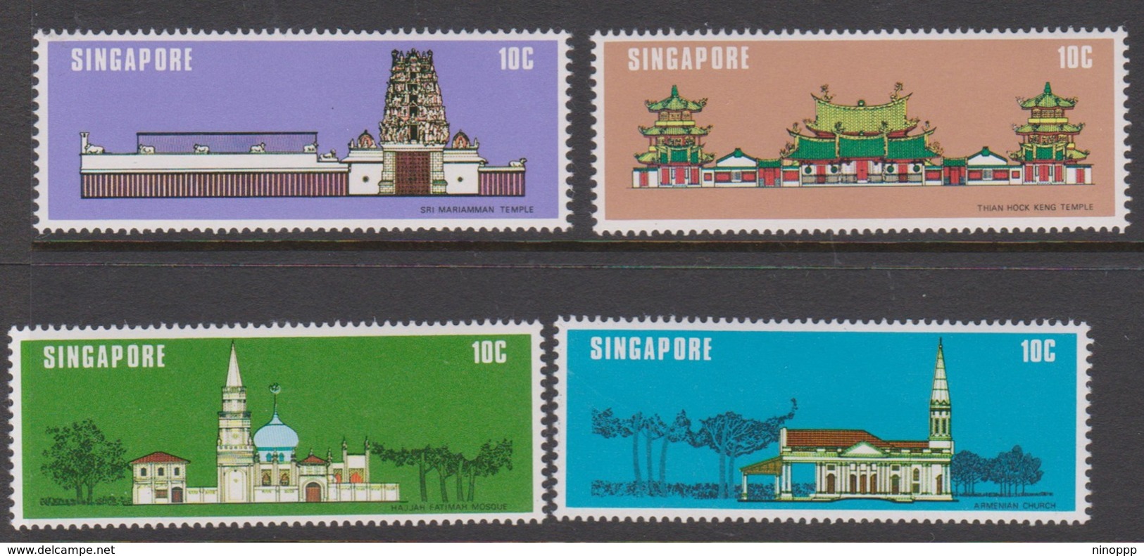 Singapore 330-333 1978 National Monuments, Mint Never Hinged - Singapore (1959-...)