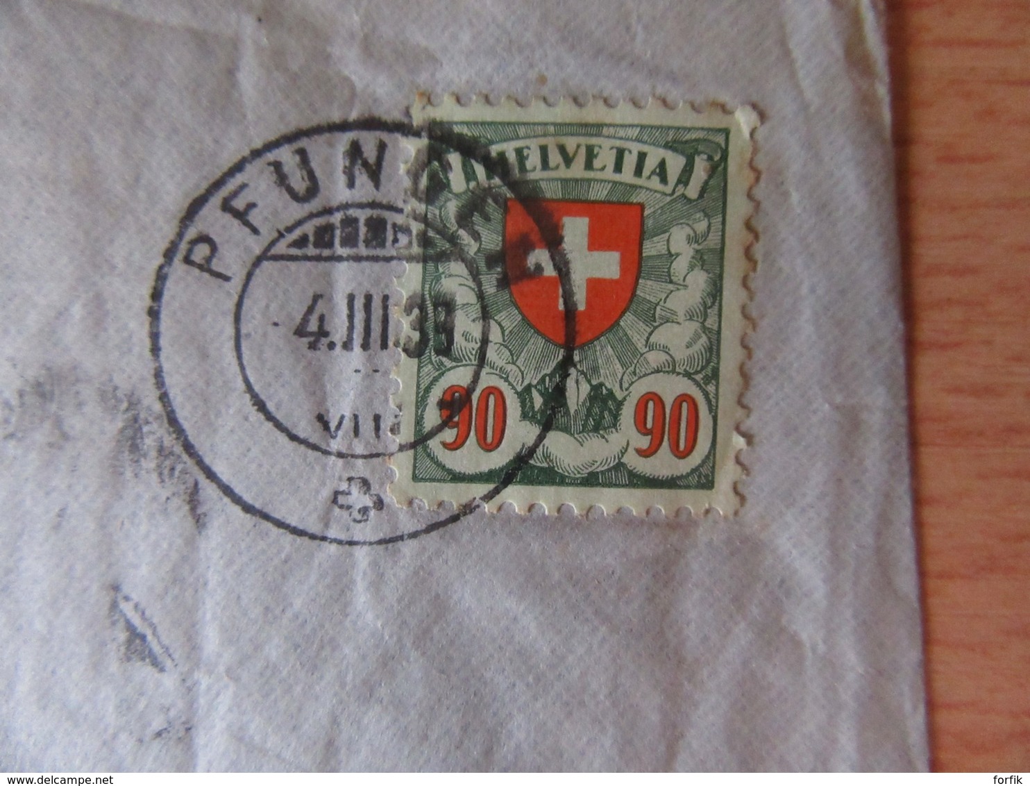 Suisse / Helvetia - Timbre Armoiries 90c Sur Enveloppe Vers Colombie (Bogota) - Cachet 4 Mars 1939 - Lettres & Documents