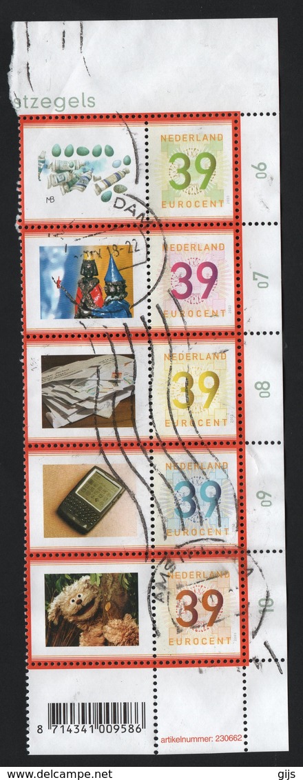 NEDERLAND MY STAMP NVPH 2187-88-89-90-91 STRIP - Oblitérés