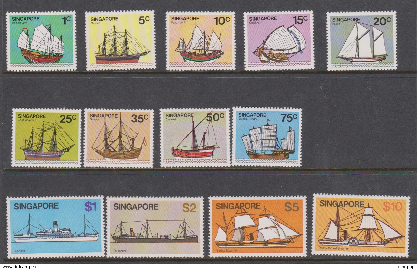 Singapore 368-380 1980 Ships Definitives, Mint Never Hinged - Singapore (1959-...)