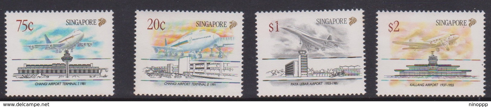 Singapore 660-663 1991 Civil Aviation, Mint Never Hinged - Singapore (1959-...)