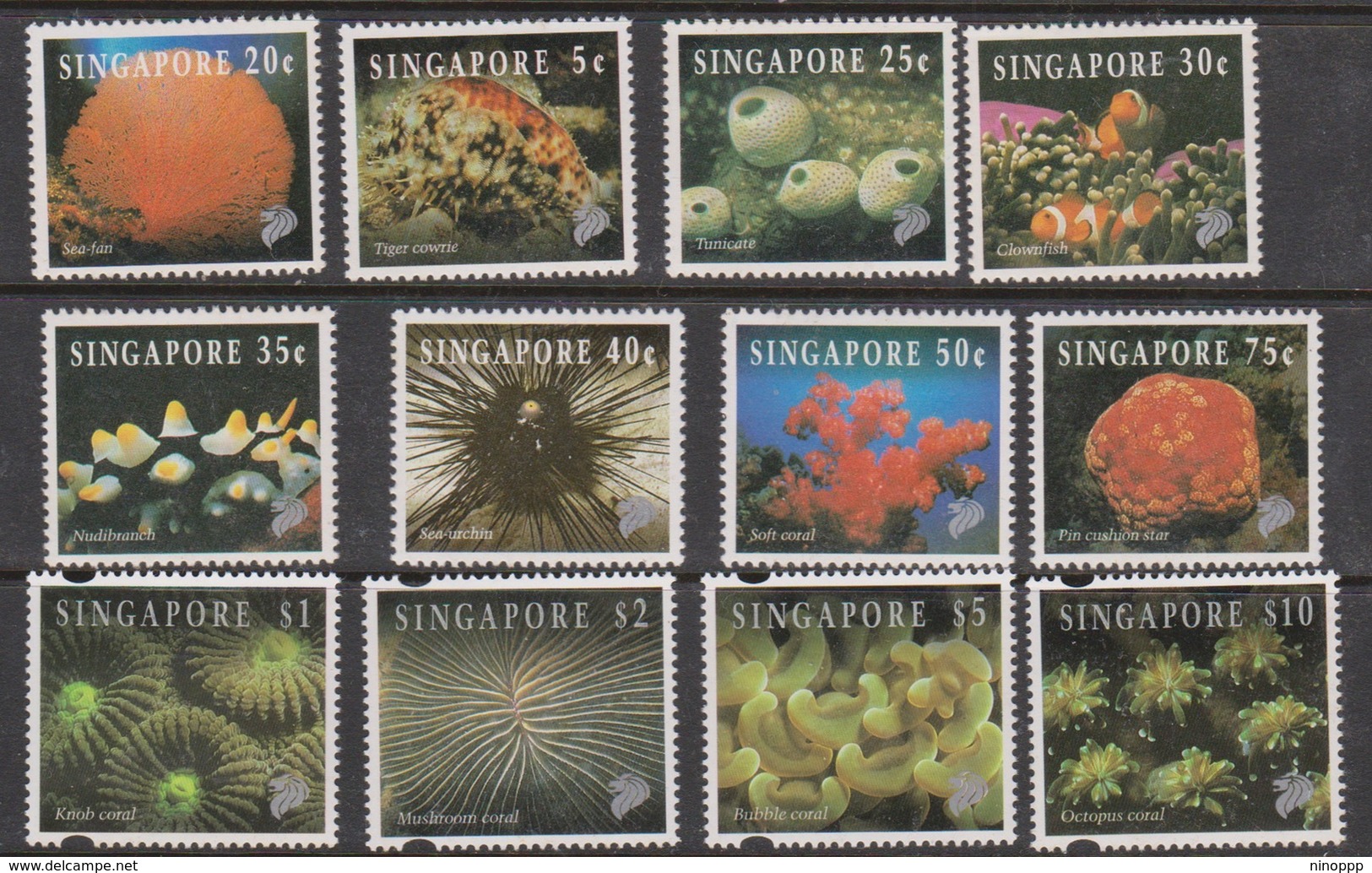 Singapore 740-752 1994 Corals And Reef Life, Mint Never Hinged - Singapore (1959-...)