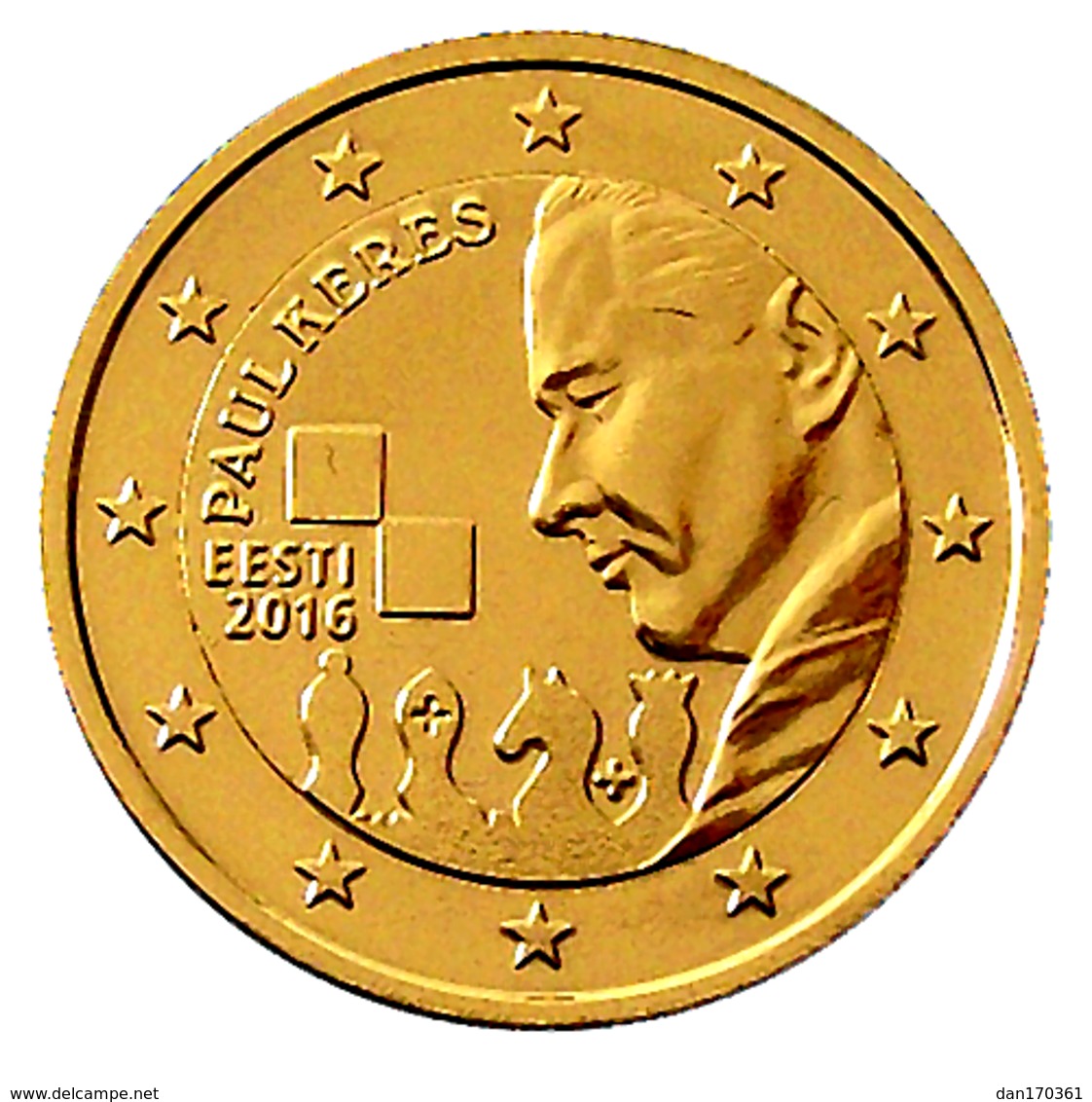 ESTONIE 2016 - 2 EUROS COMMEMORATIVE - PAUL KERES -  PLAQUE OR - Estonie