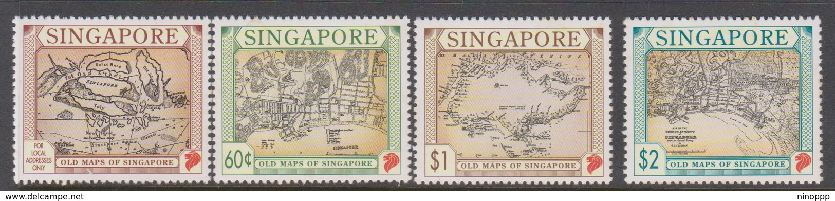 Singapore 832-835 1996 Old Maps, Mint Never Hinged - Singapore (1959-...)