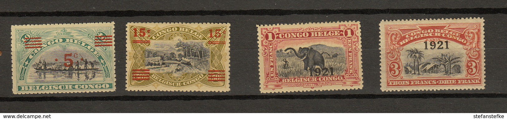 CONGO BELGE Ocb Nr : MNH Lot Uit 1921 Recuperation  (zie Scan) Oa 91 92 ** MNH - Neufs