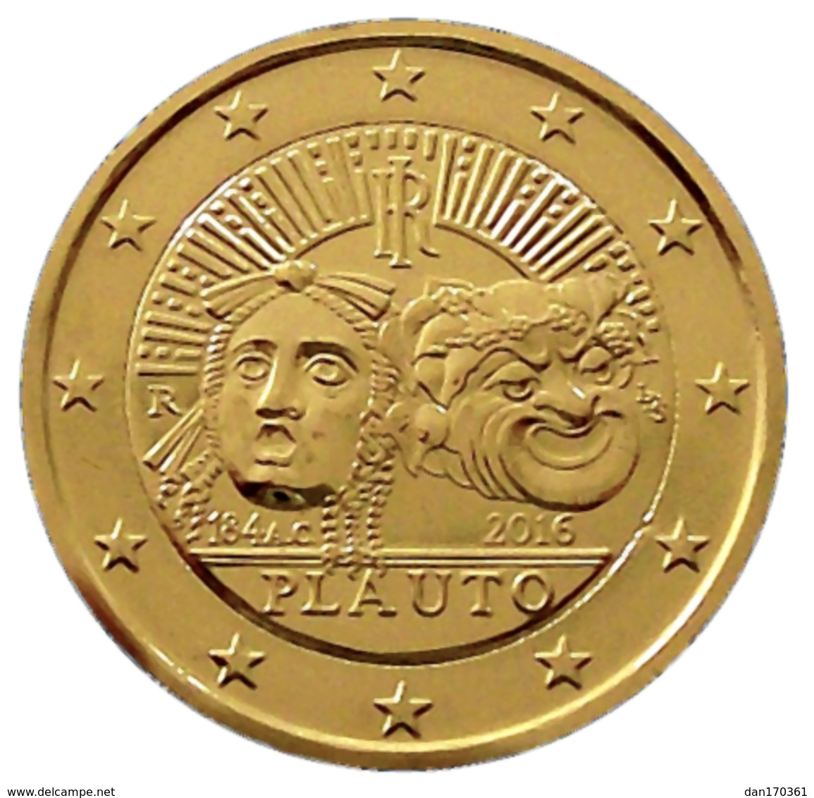 ITALIE 2016 - 2 EUROS COMMEMORATIVE - PLAUTO -  PLAQUE OR - Italie