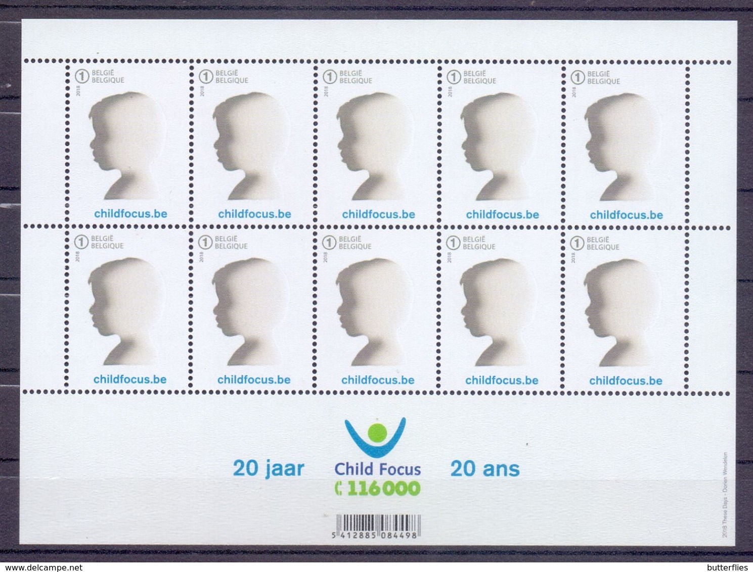 Belgie - 2018 - OBP -  ** 20 Jaar  Child Focus ** MNH - Nuevos