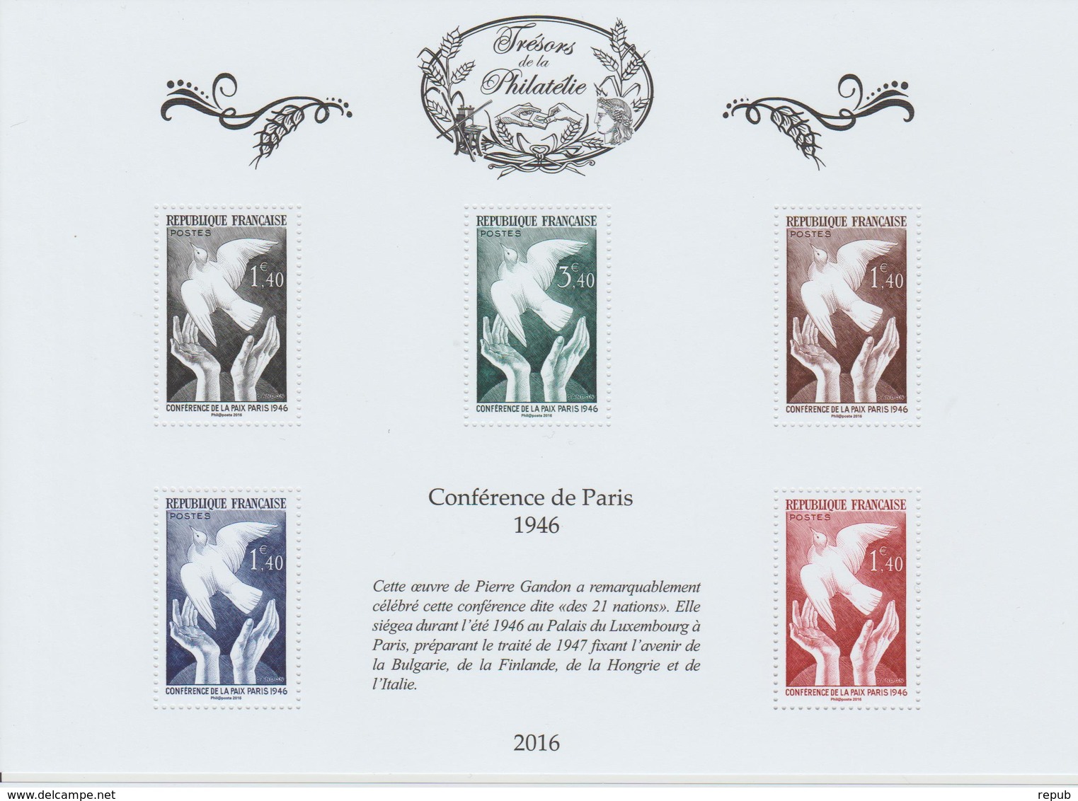 France Trésors 2016 Conférence De Paris BS21 Neuf ** MNH - Neufs