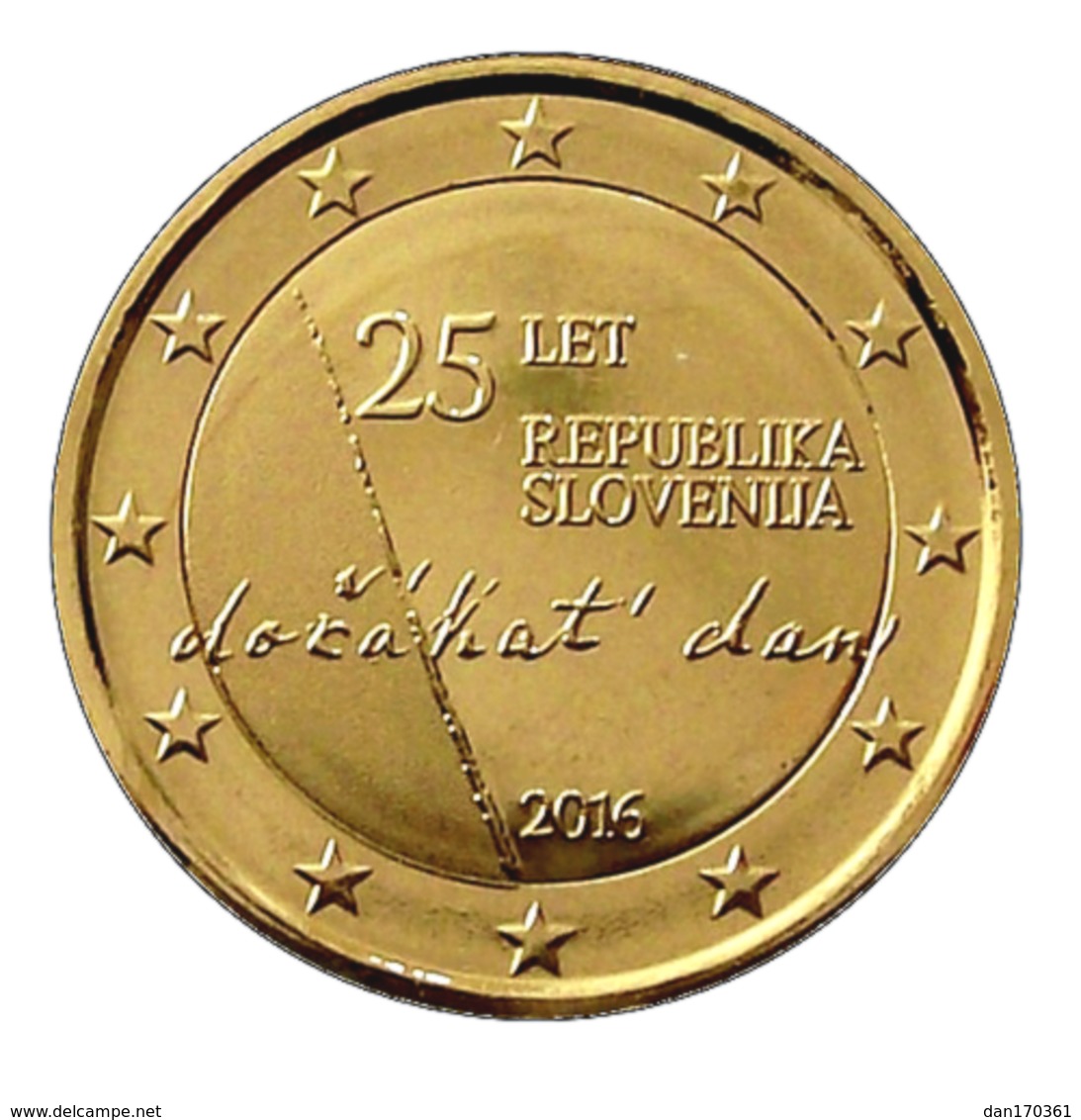 SLOVENIE 2016 - 2 EUROS COMMEMORATIVE - INDEPENDANCE DE LA REPUBLIQUE -  PLAQUE OR - Slovénie