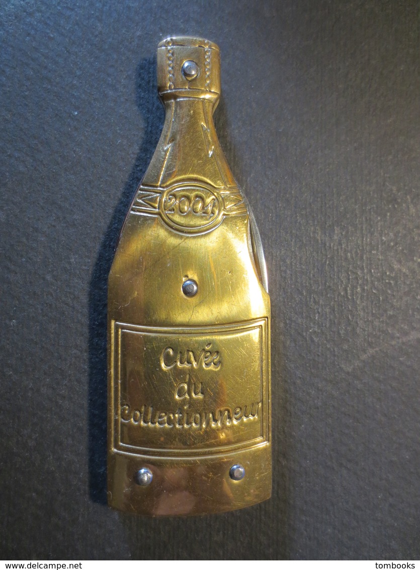 Original Couteau Pliant En Forme De Bouteille De Champagne  - Marque Coccinelle - TBE - - Couteaux