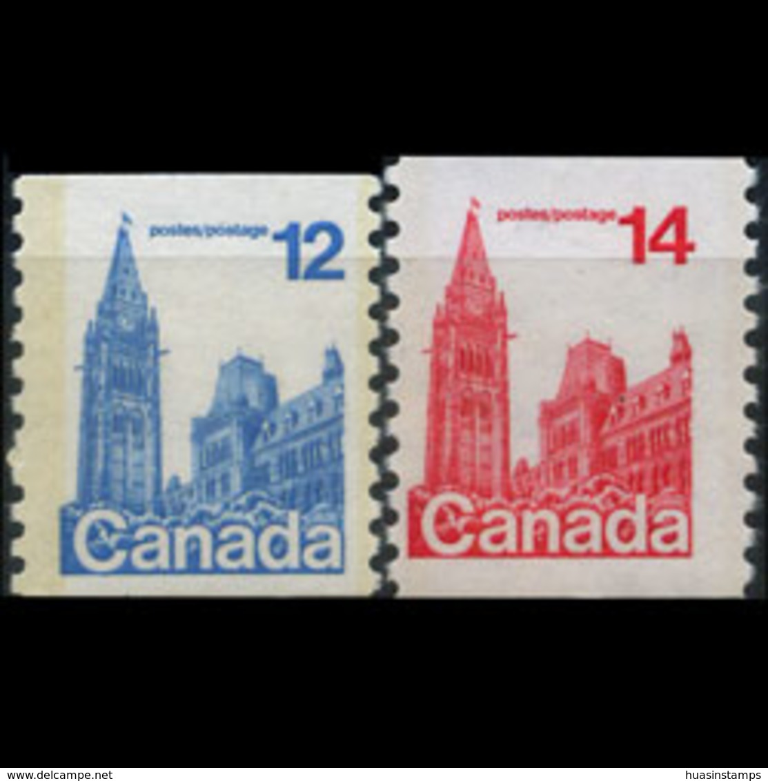 CANADA 1977 - Scott# 729-30 Parl.Coil Set Of 2 MNH - Unused Stamps