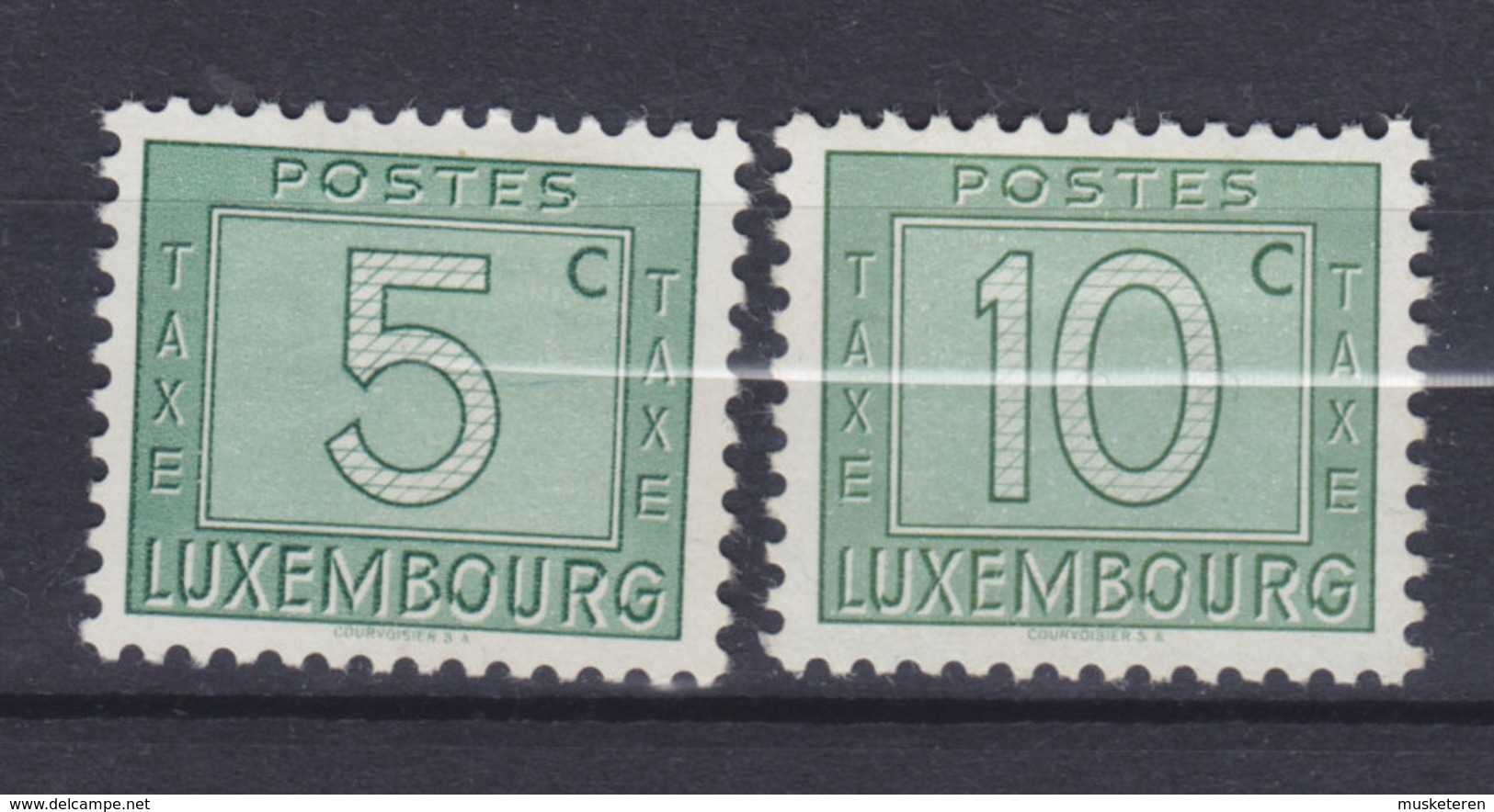 Luxembourg Porto 1946/47 Mi. 23-24  Ziffernzeichnung, MH* - Postage Due