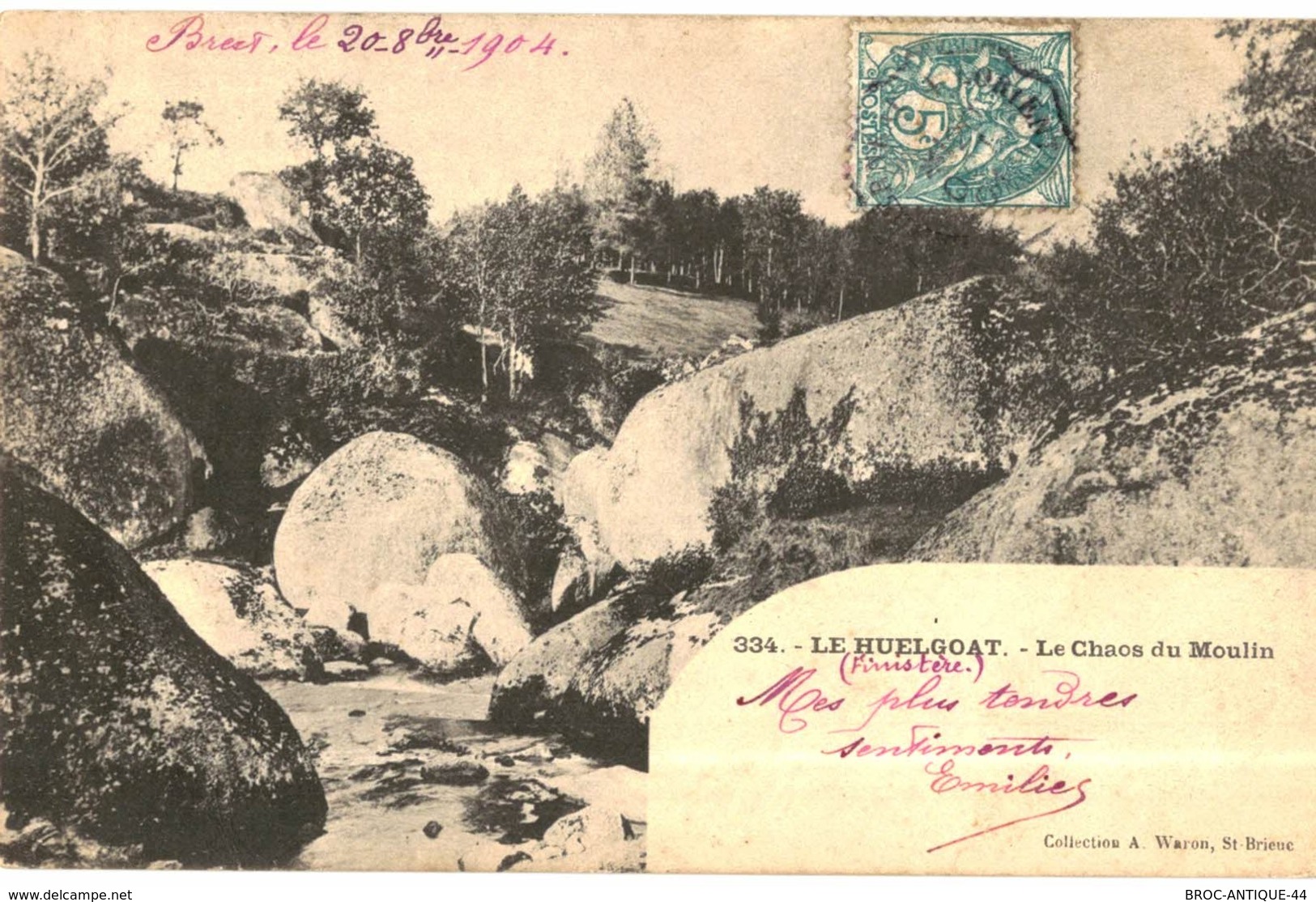 LOT N°538 - LOT DE + 120 CARTES LE HUELGOAT - LES CASCADES LES CHAOS LES GROTTES LE LAC ... ET ENVIRONS