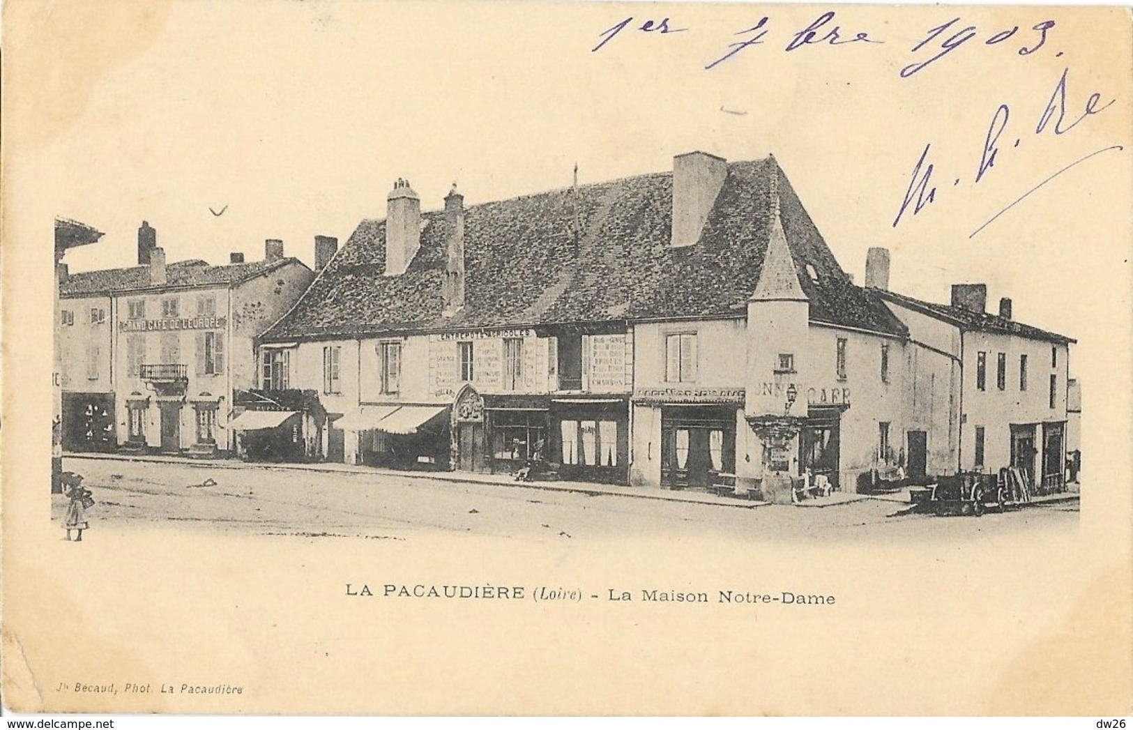 La Pacaudière (Loire) - La Maison Notre-Dame - Edition Bécaud - Carte Dos Simple - La Pacaudiere
