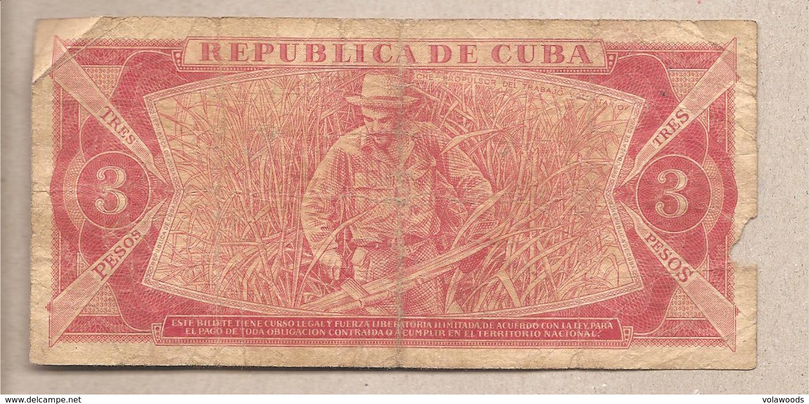 Cuba - Banconota Circolata Da 3 Pesos P-107a.1 - 1983 - Cuba