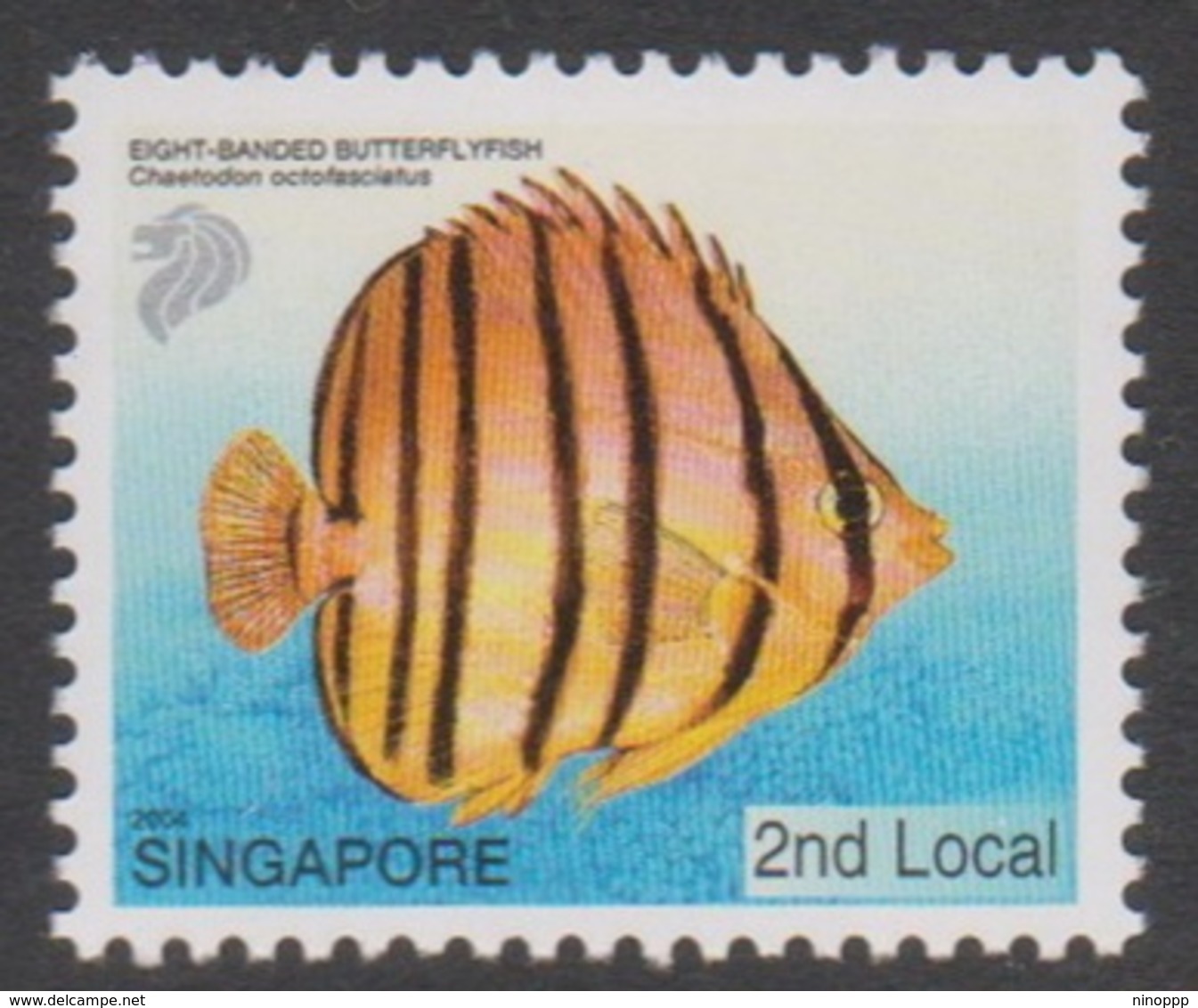 Singapore 1048 2004 Tropical Fish 40c Rainbow Butterflyfish,2 Nd Local, Mint Never Hinged - Singapore (1959-...)