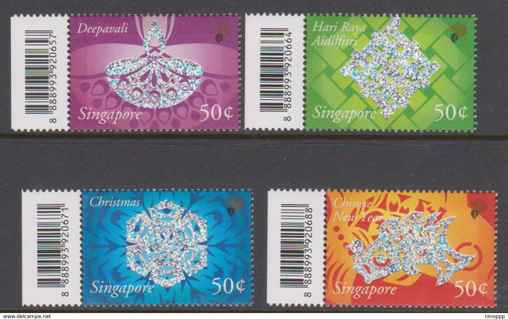 Singapore 1080-1083 2002 Festivals, Mint Never Hinged - Singapore (1959-...)