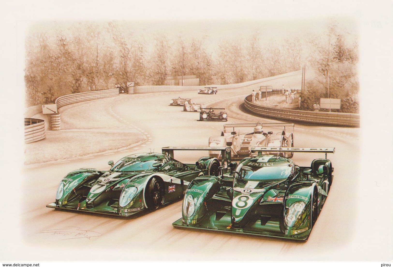 24 Heures Du MANS 2003  BENTLEY SPEED 8 Dessin De F.BRUERE - Le Mans