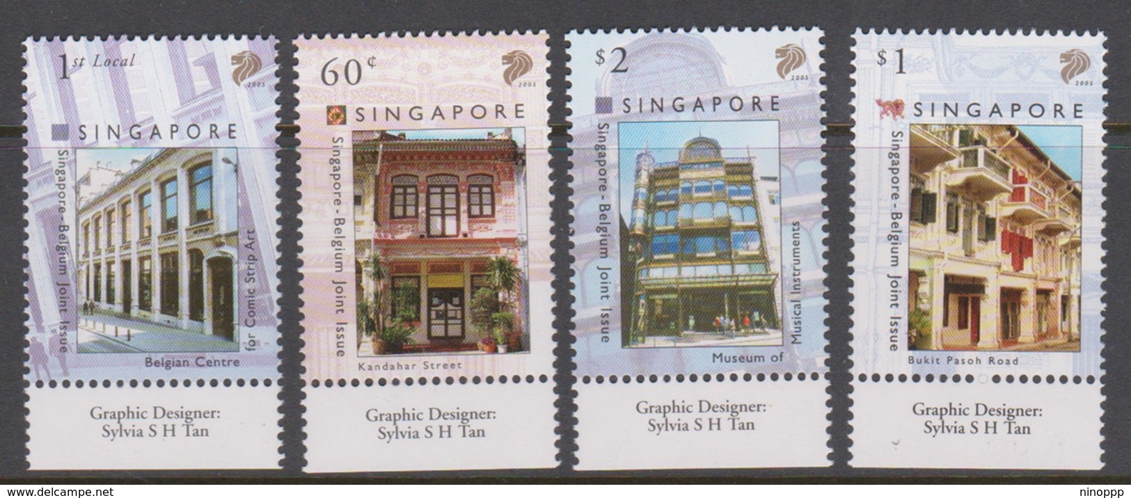 Singapore 1211-1214 2005 Joint Issue With Belgium, Mint Never Hinged - Singapore (1959-...)