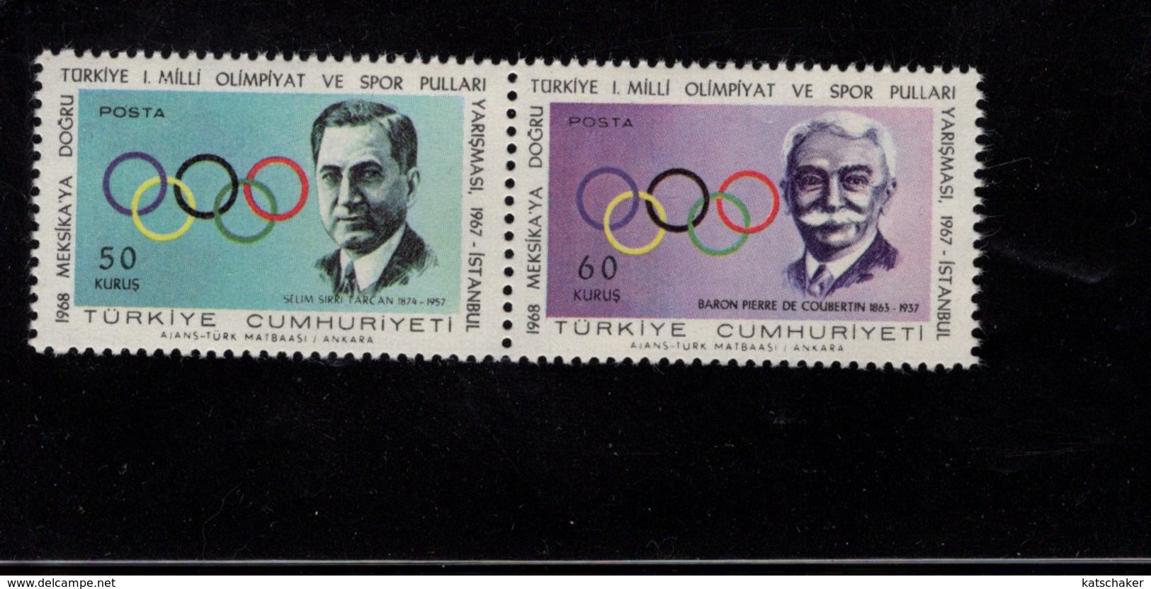 669086515 TURKEY 1967 POSTFRIS MINT NEVER HINGED POSTFRISCH EINWANDFREI SCOTT 1742A 1 TURKISH OLYMPIC COMETITIONS - Neufs