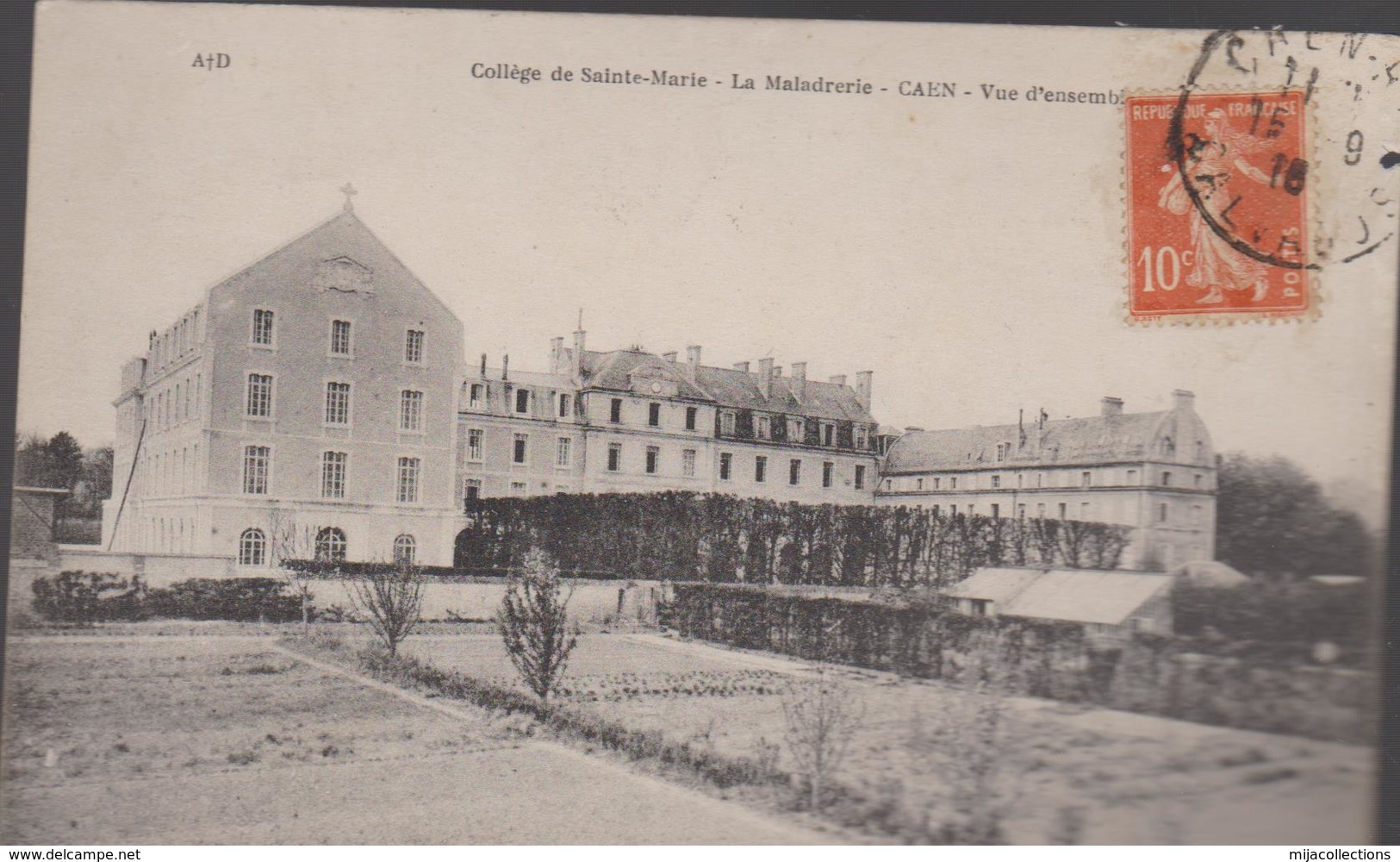 Cpa B40 CAEN Collège De Sainte-marie La Maladrerie Vue D'ensemble-bâtiments-jardins Au 1er. Plan - Caen