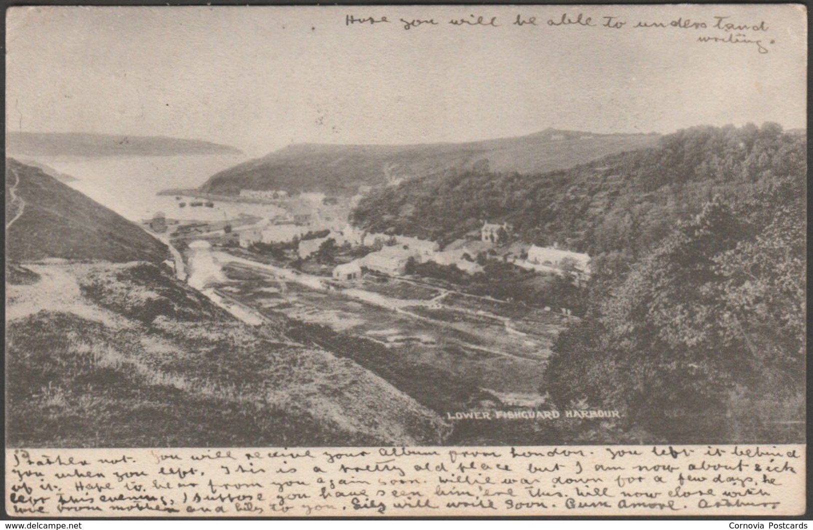 Lower Fishguard Harbour, Pembrokeshire, 1904 - Frith's Postcard - Pembrokeshire