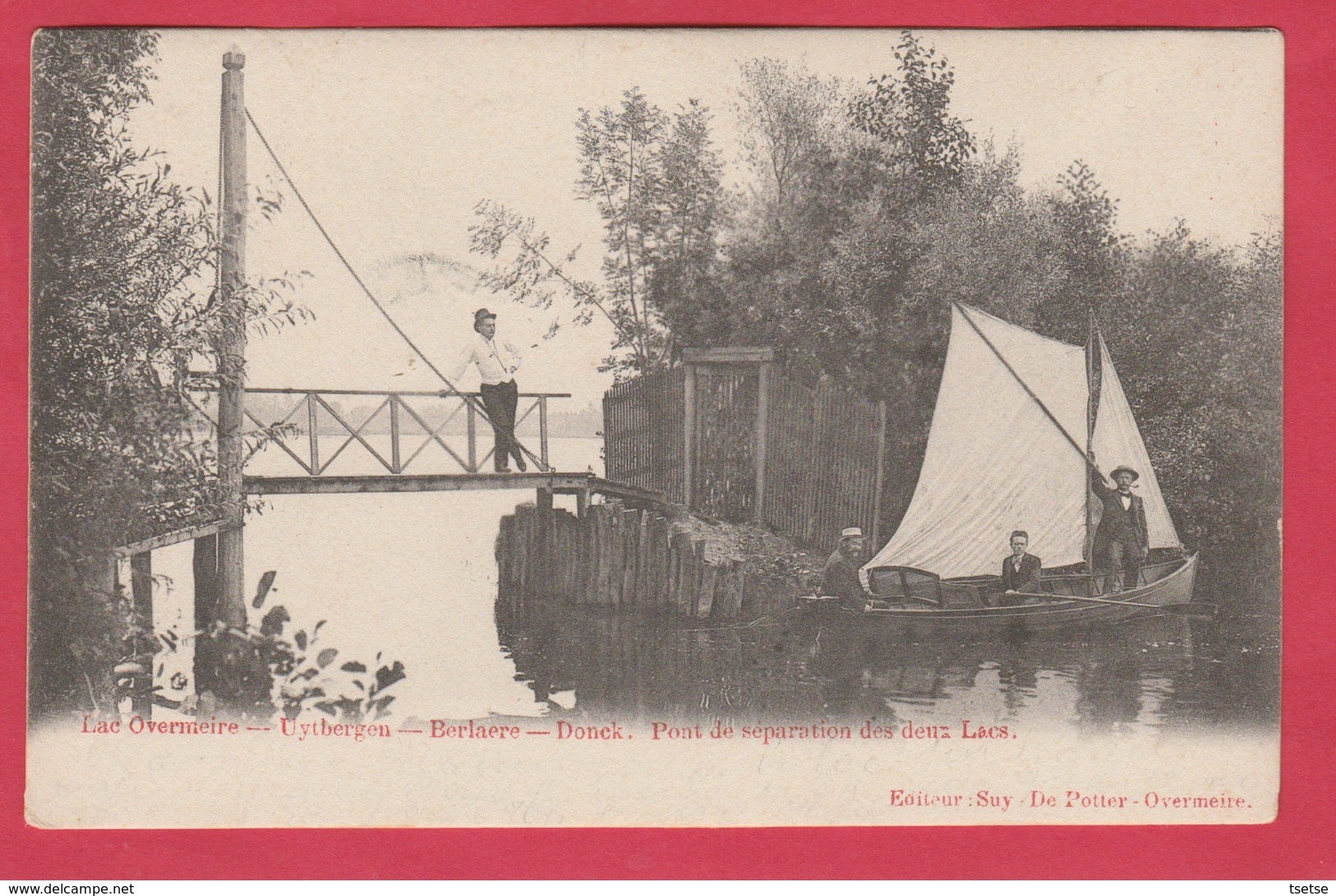 Berlare- Donkmeer ... Pont De Séparation Des Deux Lacs ... Geanimeerd - 1903 ( Verso Zien ) - Berlare