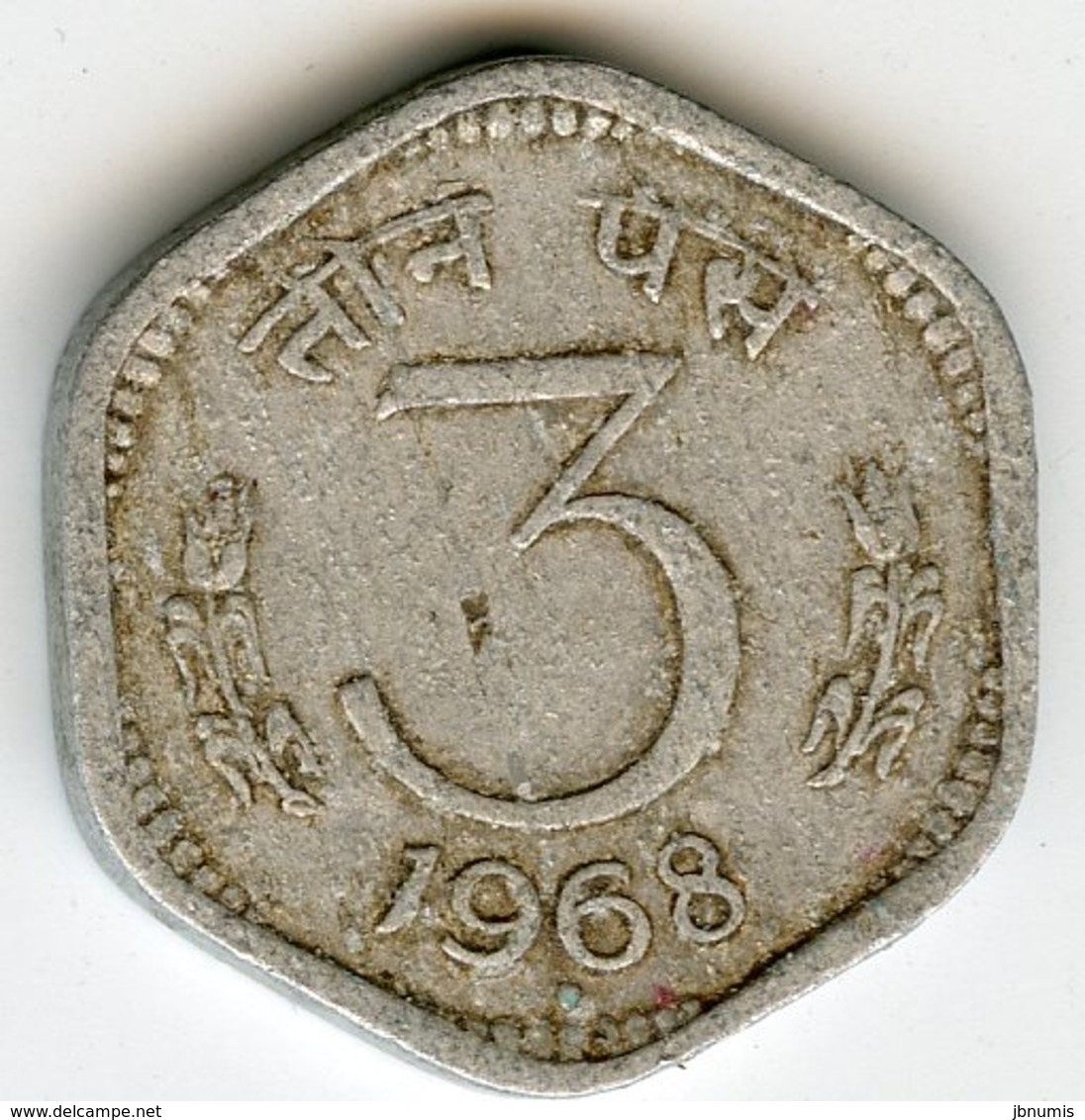 Inde India 3 Paise 1968 (b) KM 14.2 - India